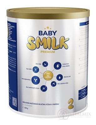 BABYSMILK PREMIUM 2 následná kojenecká mléčná výživa v prášku, s Colostrem (6 - 12 měsíců) 1x400 g