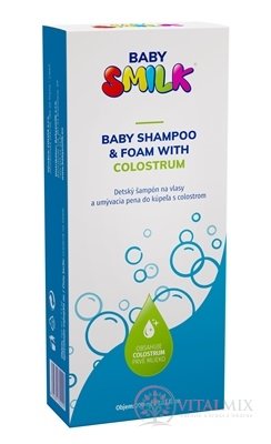 BABYSMILK SHAMPOO AND BATH FOAM WITH COLOSTRUM dětský šampon a pěna do koupele s colostrem 1x200 ml