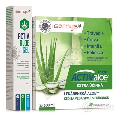 Barnys ACTIValoe FORTE + ACTIV ALOE GEL 2x500 ml + gel 100 g, 1x1 set