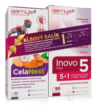 Barny&#39;s KLOUBOVÝ balík Inovo 5 forte tbl 90 ks + CelaNext cps 30 ks, 1x1 set