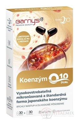 Barny's KOENZÝM Q10 DUAL 60 mg cps (zvýhodněné balení) 2x30 (60 ks)