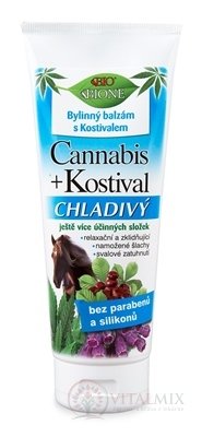 BC BIO Cannabis + Kostival koňský balzám Chladivý 1x200 ml