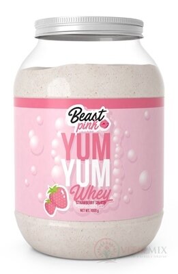 BeastPink Yum Yum Whey PROTEIN strawberry splash, syrovátkový proteinový prášek 1x1000 g