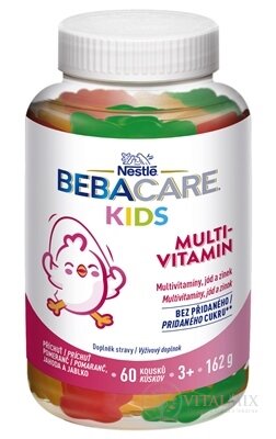 BEBACARE KIDS MULTIVITAMIN (želé medvídci, příchuť pomeranč, jahoda a jablko 1x60 ks)