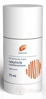 Bebutter BIO bambucké máslo Rakytník s pomerančem tělový balzám, regenerace, 1x75 ml