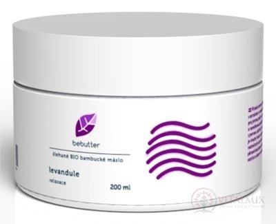 Bebutter šl.BIO bambucké máslo Levandule krémový tělový balzám, relax, 1x200 ml