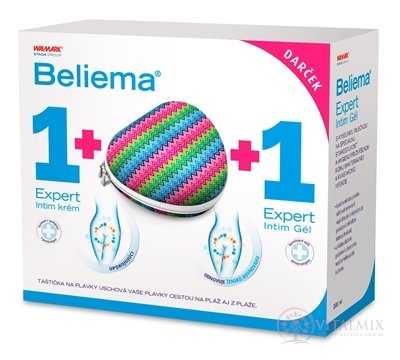 Beliema Expert Intim Krém + Expert Intim Gel 1+1 intimní krém 30 ml + gel 200 ml + dárek taška na plavky, 1x1 set
