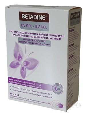 Betadine BV GEL vaginální gel 40 g + 7 aplikátorů, 1x1 set