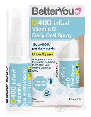 Better You Vitamin D 400 Infant orální sprej bez příchutí 1x15 ml