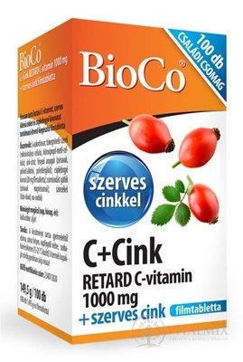 Biocel C + Zinek tbl vitamín C RETARD 1000 mg + organický zinek 1x100 ks