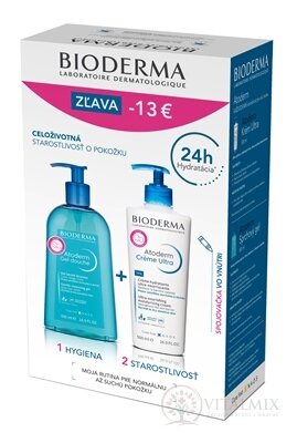 BIODERMA Atoderm BALÍK Krém Ultra + Sprchový gel krém ultra 500 ml + sprchový gel 500 ml, (SLEVA -13 EUR), 1x1 set