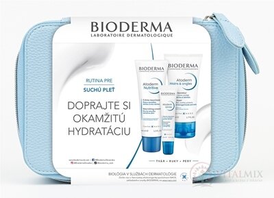 BIODERMA Atoderm Dárkové balení Atoderm Nutritive 40 ml + Balzám na rty 15 ml + Krém na ruce a nehty 50 ml, 1x1 set