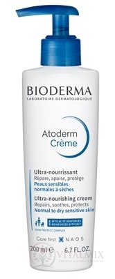 BIODERMA Atoderm KRÉM (V2) výživný tělový (s pumpou) (inov.2021) 1x200 ml