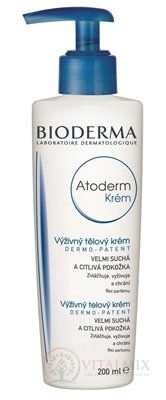 BIODERMA Atoderm KRÉM výživný tělový (s pumpou), suchá, citlivá pokožka, 1x200 ml