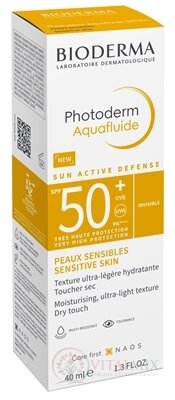 BIODERMA Photoderm Aquafluide SPF 50+ NEW opalovací krém, netónovaný/natural (inov.12/2022) 1x40 ml
