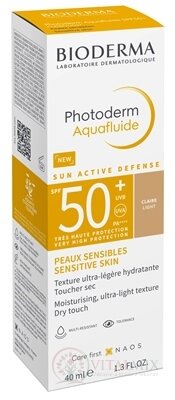 BIODERMA Photoderm Aquafluide SPF 50+ NEW opalovací krém, světlý (inov.12/2022) 1x40 ml