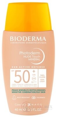 BIODERMA Photoderm NUDE Touch SPF 50+ tónovací fluid velmi světlý (inov. 2022) 1x40 ml