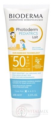 BIODERMA Photoderm PEDIATRICS Mléko SPF 50+ na obličej a tělo (od 12 měsíců) 1x100 ml