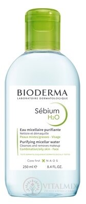 BIODERMA Sébium H2O čistící pleťová voda (micelární) na mastnou a smíšenou pleť, 1x250 ml