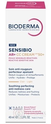 BIODERMA Sensibio AR+ CC krém SPF 50 pro reaktivní a citlivou pleť 1x40 ml