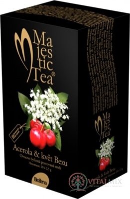 Majestic Tea Acerola &amp; květ Bazy ovocno-bylinná směs 20x2,5 g (50 g)