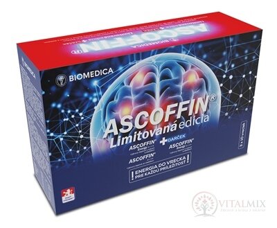 BIOMEDICA ASCOFFIN Limitovaná edice prášek v sáčcích (Energy drink 10 ks + drink 10 ks + dárek Energy drink 10 ks), 1x1 set
