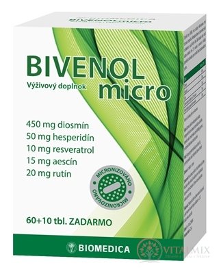 BIOMEDICA BIVENOL micro tbl 60 + 10 zdarma (70 ks)