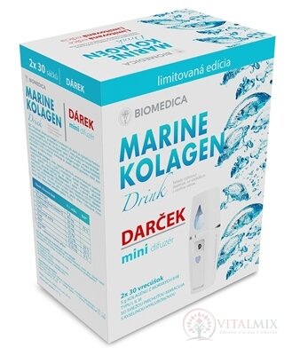BIOMEDICA MARINE KOLAGEN drink + Dárek sáčku 2x30 ks (60ks) + dárek mini difuzér, 1x1 set