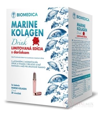 BIOMEDICE MARINE KOLAGEN Drink LIMITOVANÁ EDICE sáčku 2x30 ks (60 ks) + dárek zastřihovač obočí, 1x1 set