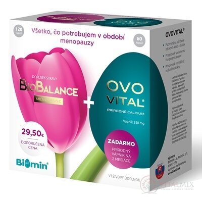 Biomin BioBalance MENOPAUSE cps 120 ks + Ovovital 60 ks zdarma, 1x1 set