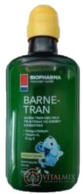 BIOPHARMA Barnie TRAN rybí olej s ovocnou příchutí 1x250 ml