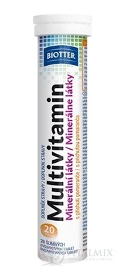 Biotter Multivitamin + minerální látky tbl eff s příchutí pomeranče 1x20 ks