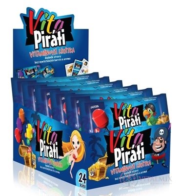 Biotter VitaPiráti vitamínové lízátka mix příchutí 4x6 ks (24 ks)
