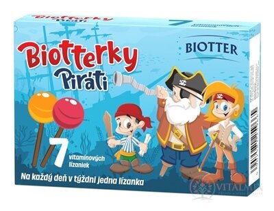 Biotterky Piráti vitamínové lízátka 1x7 ks