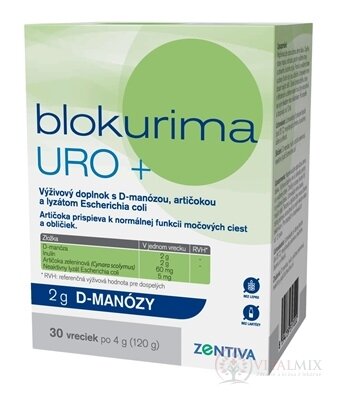 Blokurima URO + 2g D-manosy kapsy 1x30 ks