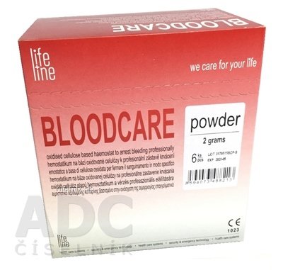 BLOODCARE powder sterilní vstřebatelné hemostatikum 6x2 g
