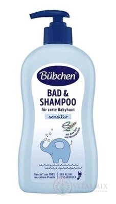 BUBCHEN BABY DĚTSKÁ KOUPEL A ŠAMPON s Aloe vera a pšeničným proteinem 1x400 ml