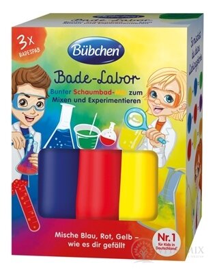 BUBCHEN KOUPELNÉ LABORATORIUM s přírodní Aloe vera, pro barevné pěny, 3×50 ml