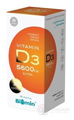 CALCIBONE Vitamin D3 EXTRA 5600 IU by BIOMIN cps 1x30 ks