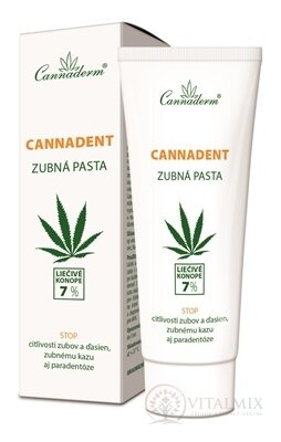 Cannaderm Cannadent zubní pasta ošetřující (zásaditá) 1x75 g