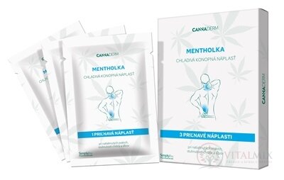 Cannaderm MENTHOLKA chladivá konopná náplast 1x3 ks