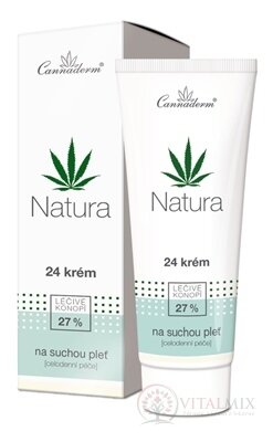 Cannaderm NATURA celodenní 24 krém na suchou pleť, 1x75 g