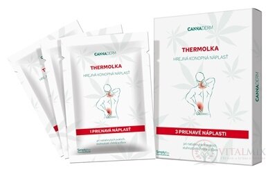 Cannaderm THERMOLKA hřejivá konopná náplast 1x3 ks