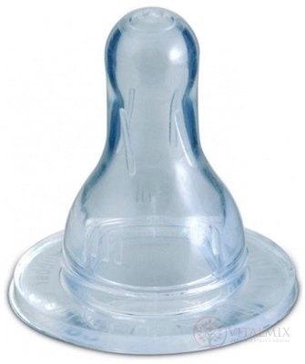 Canpol Babies Dudlík na láhev silikon kulatý Kaše (6m +), rychlý, 1x2 ks