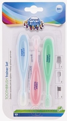 Canpol Babies Dětské zubní kartáčky na dásně a první zoubky (Trainer set), 1x3 ks
