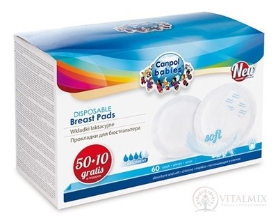 Canpol Babies Tampony laktační Soft samolepicí, do podprsenky 1x60 ks
