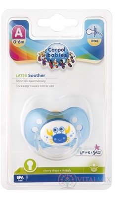 Canpol Babies Utišující dudlík Příroda latex (0-6m) A, kulatý, 1x1 ks