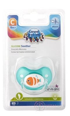 Canpol Babies Utišující dudlík Příroda silikon (18m +) C, anatomický, 1x1 ks