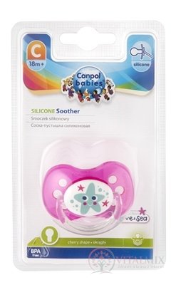 Canpol Babies Utišující dudlík Příroda silikon (18m+) C, kulatý , 1x1 ks