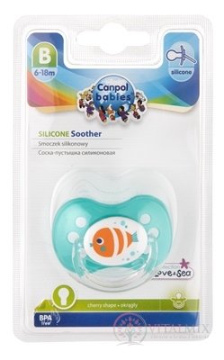 Canpol Babies Utišující dudlík Příroda silikon (6-18m) B, kulatý, 1x1 ks